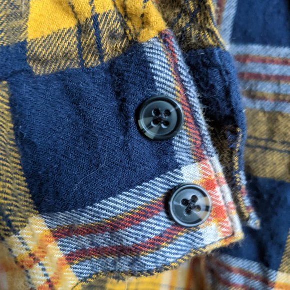 Plaid Flannel Shirt Button Down UO sz M - Picture 5 of 6